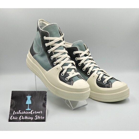 NWOB Converse Men's Blue Gray Color Block High-Top Sneakers Size 8 Wo's 9.5 2854 - Picture 6 of 16